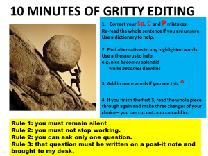 gritty editing